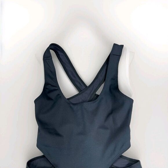 Free People Movement Back It Up Romper Jumpsuit Bodysuit Leotard Black Sz XS NWT - Picture 5 of 9